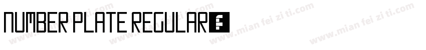 Number Plate Regular字体转换